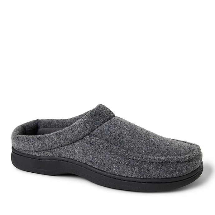 Cozy Mountain™ Men's Faux Wool Moc Toe Plaid Clog Slippers