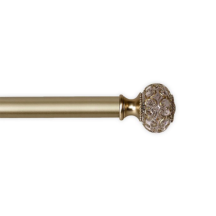 Rod Desyne Elsie 28 to 48-Inch Single Curtain Rod Set in Gold