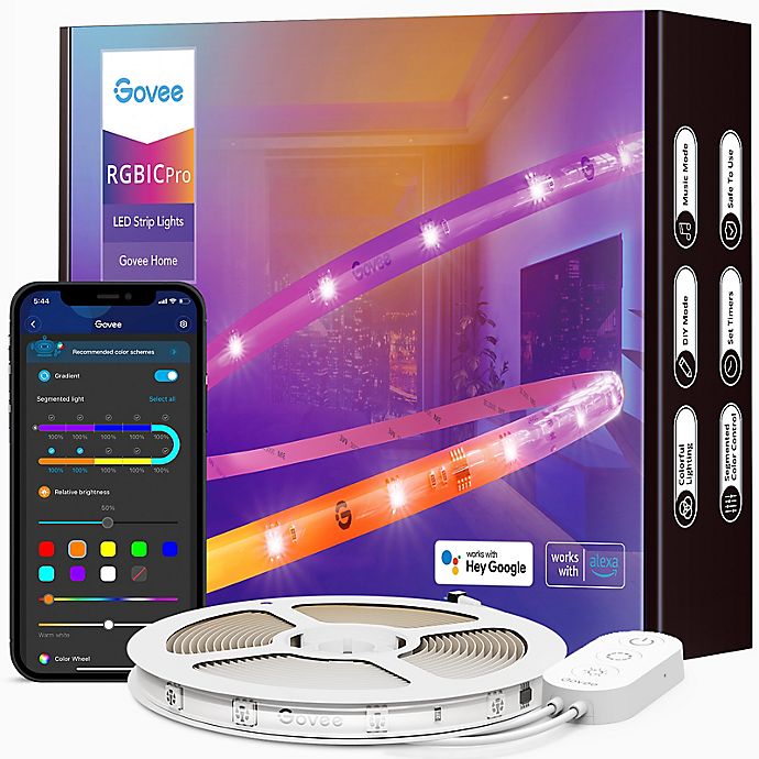 RGBIC Pro Wi-Fi Smart Color-Changing LED Strip Light with Bluetooth®