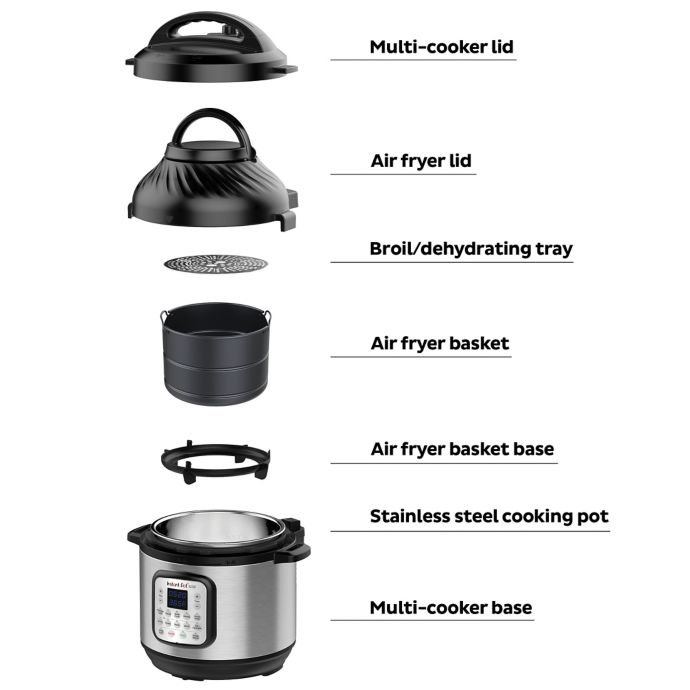 The Instant Pot® 8 qt. Duo Crisp™   Air Fryer in Stainless Steel/Black