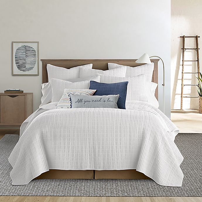 Levtex Home Mills Waffle 3-Piece King Quilt Set in Bright White