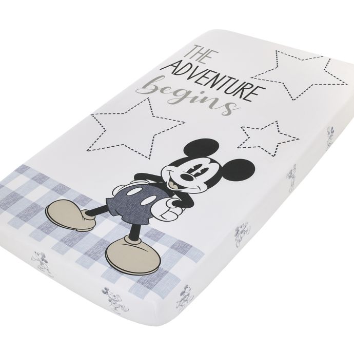 Disney Call Me Mickey Photo Op Fitted Crib Sheet In Blue Buybuy Baby