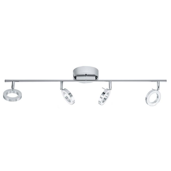 EGLO Naudella 4Lightt LED SemiFlush/Wall Mount Track Light in Chrome