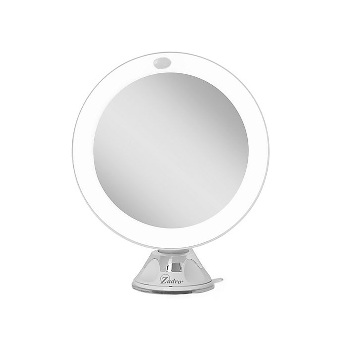 Zadro® 10x Cordless LED Lighted Wall Mount Mirror in White