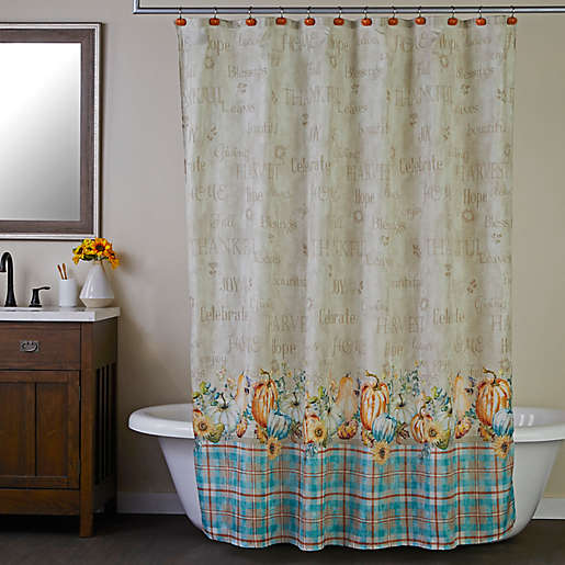 Harvest Sentiment Shower Curtain, Burlington Shower Curtains