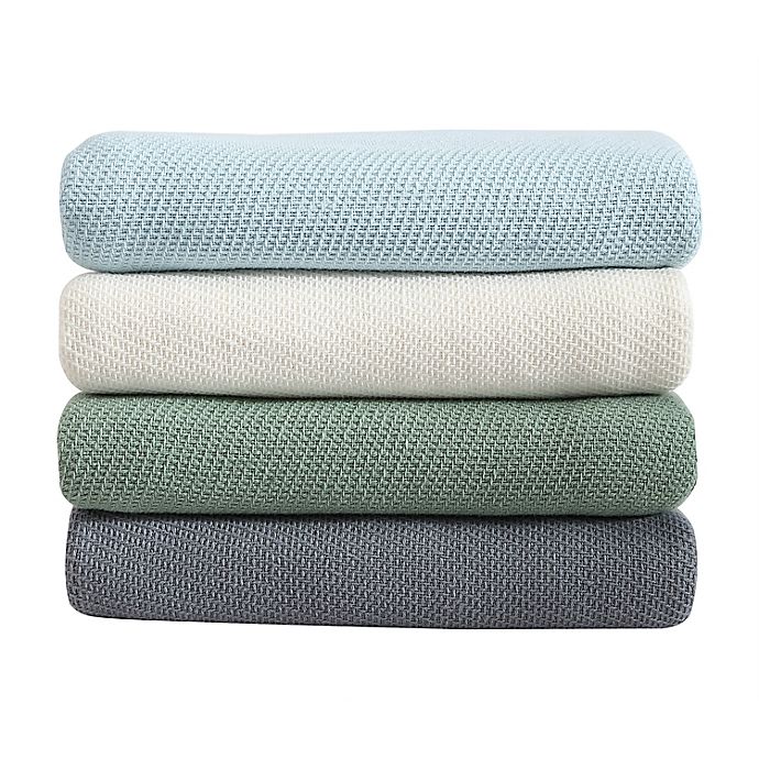 Eddie Bauer® Textured Twill Solid Hypoallergenic Blanket