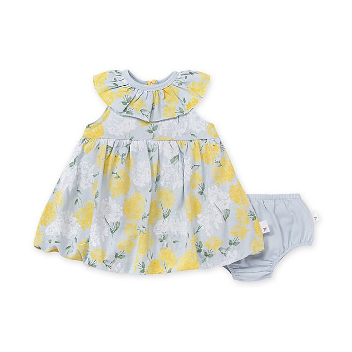 Burt's Bees Baby® 2-Piece Hydrangea Bubble Dress and Diaper Cover Set in Yellow