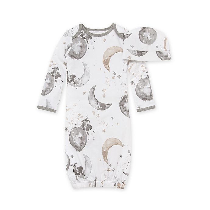 Burt's Bees Baby® 2-Piece Over the Moon Gown and Cap Set