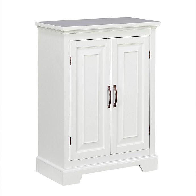 Teamson Home St James 2-Door Freestanding Floor Cabinet in White Finish
