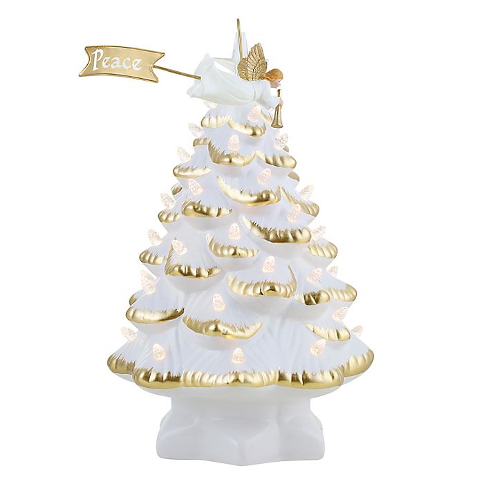 Mr. Christmas® 14-Inch Nostalgic Christmas Tree with Animated Angel in White