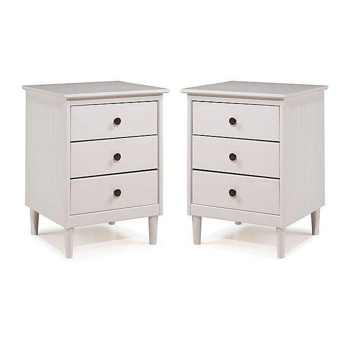 Forest Gate™ 3-Drawer Solid Wood Nightstands (Set of 2)