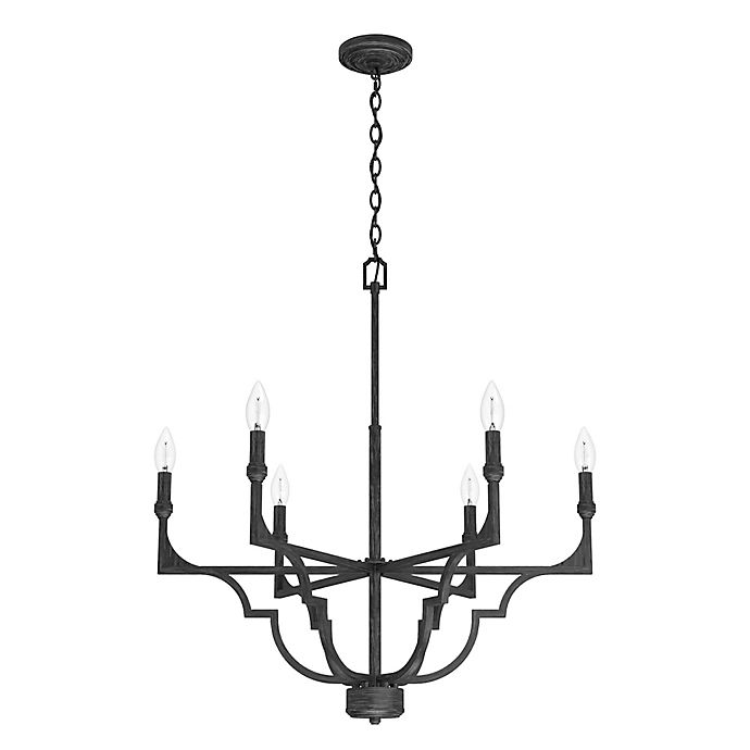 Hunter Highland Hill 6-Light Round Chandelier in Rustic Iron