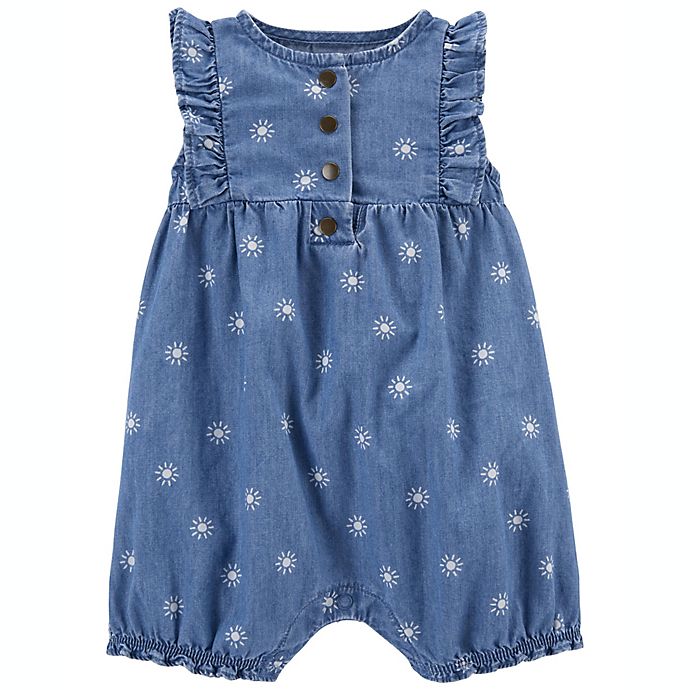 carter's® Size 12M Chambray Snap-Up Romper