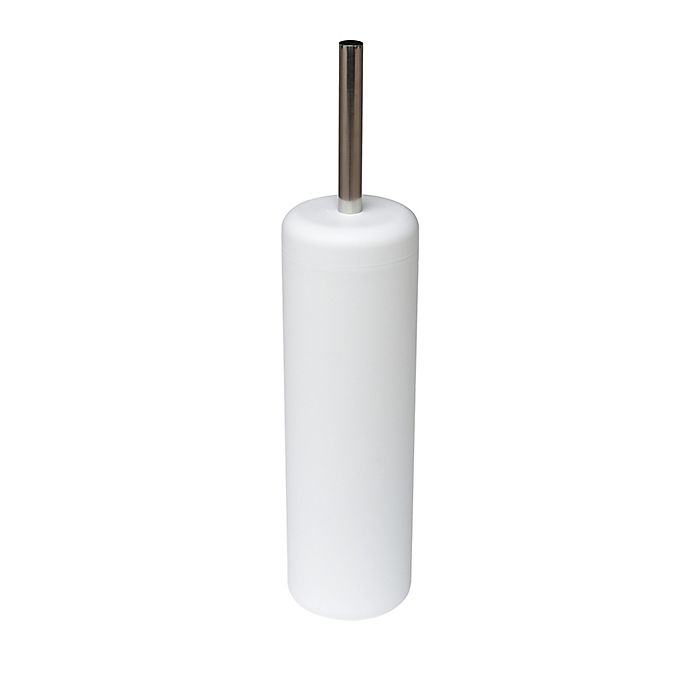 Simply Essential™ Metal/Plastic Toilet Brush in White/Silver