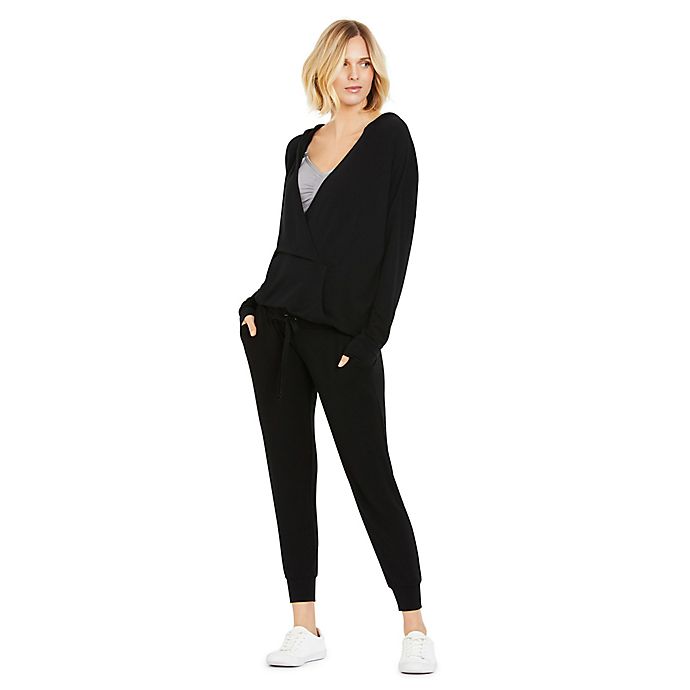 A Pea in the Pod® Under Belly French Terry Maternity Jogger Pant in Black