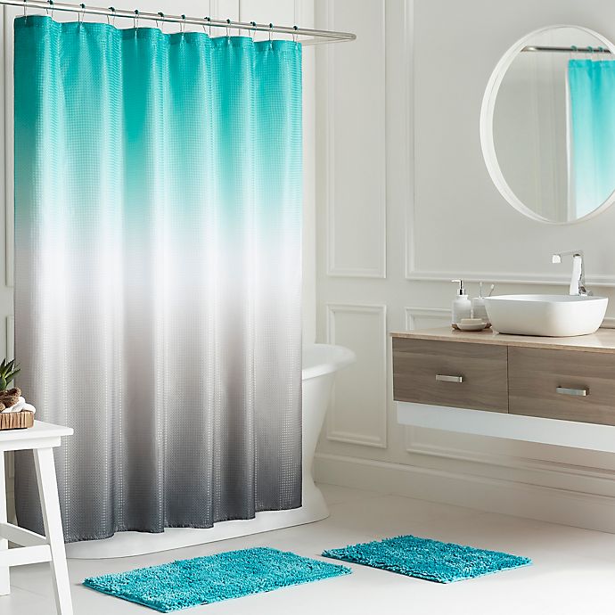 Creative Home Ideas 70-Inch x 72-Inch Ombré 16-Piece Shower Curtain Set