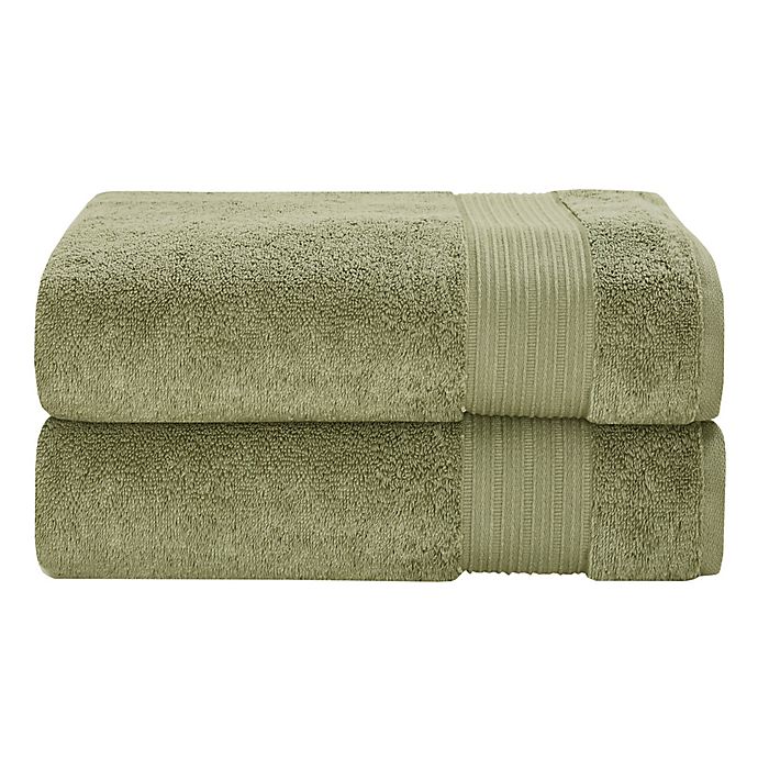 J. Queen New York Serra 2-Piece Bath Towel Set in Eucalyptus