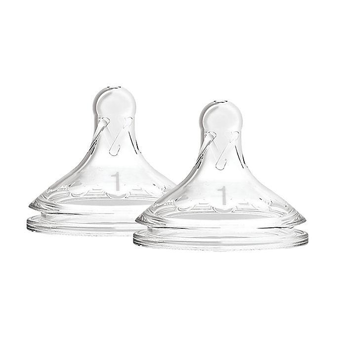 Dr. Brown's Natural Flow® Wide-Neck Silicone Bottle Nipples (2-Pack)