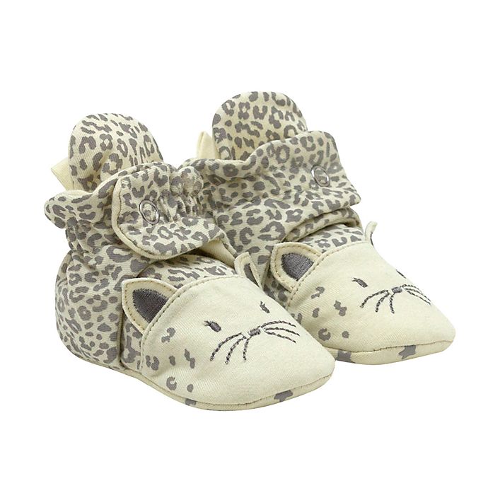 Ro+Me by Robeez® Leopard Cat Snap Booties in Ivory