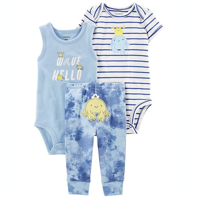 carter's® 3-Piece Octopus Bodysuits and Pant Set in Blue