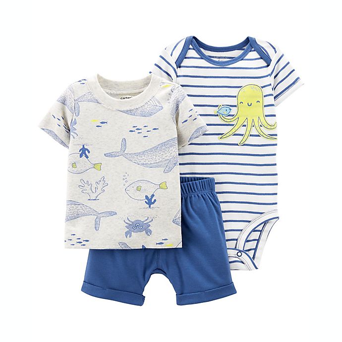 carter's® 3-Piece Octopus Outfit Set in Grey