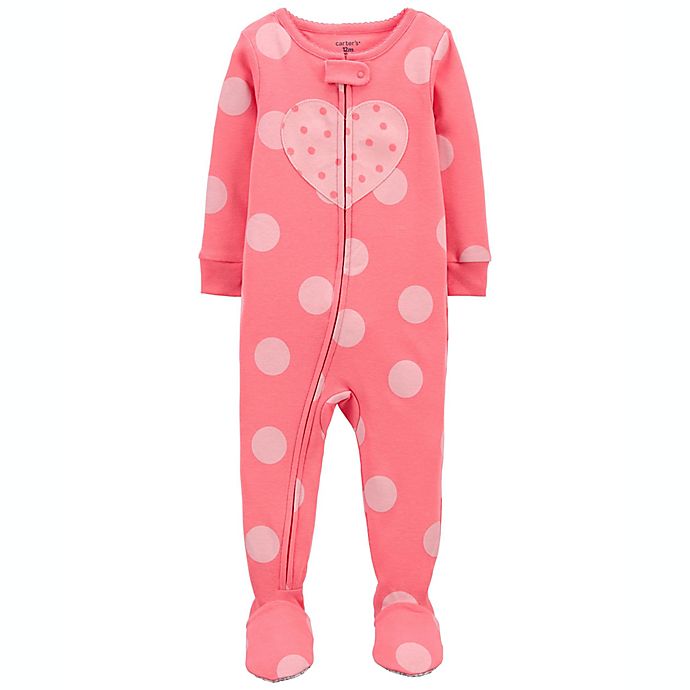 carter's® Size 4T Heart Snug Fit Footed Pajama in Pink