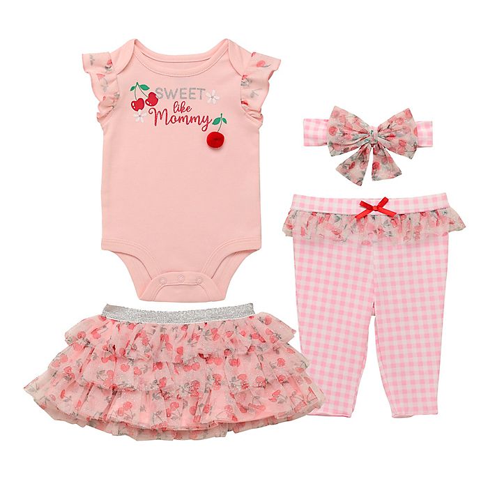 Baby Starters® 4-Piece Cherries Tutu Set in Pink