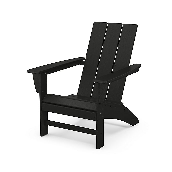 POLYWOOD® Modern Adirondack Chair in Black