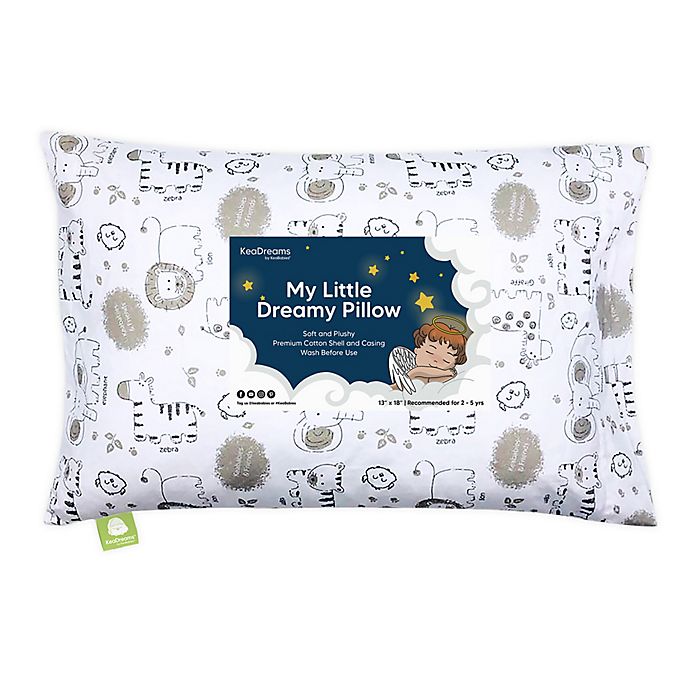 KeaBabies® KeaSafari Toddler Pillow in White/Grey