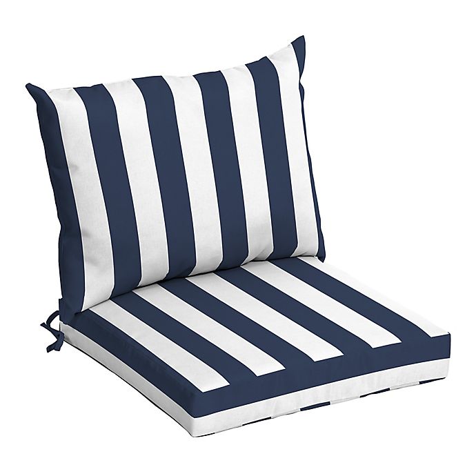 Arden Selections™ Cabana Stripe 2-Piece Outdoor Dining Seat Cushion Set
