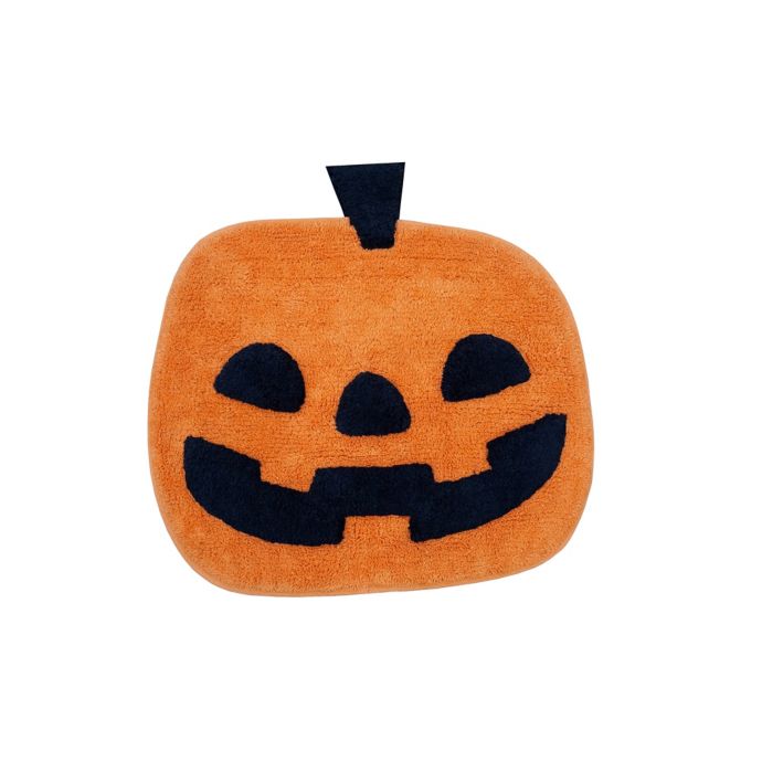Bed Bath And Beyond Halloween 2022 2022 H For Happy 22 4 X 24 Pumpkin Halloween Bath Rug In Orange Bed Bath Beyond