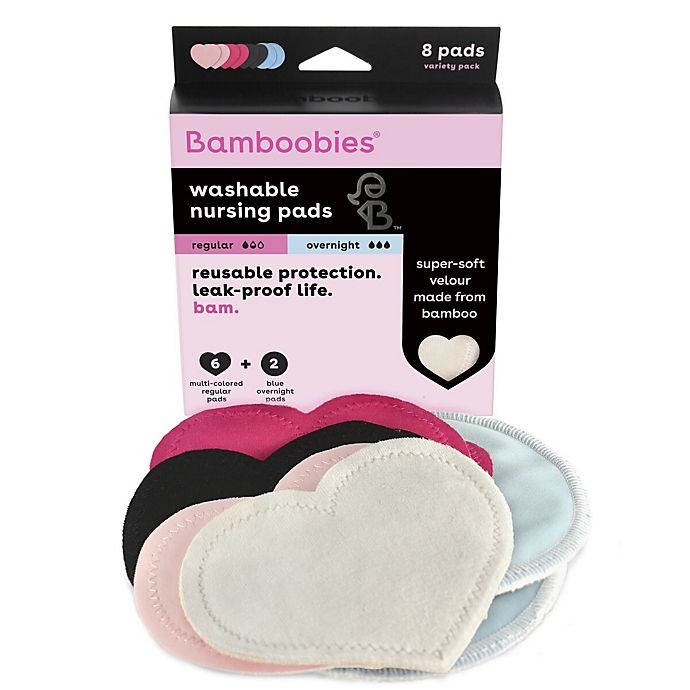 bamboobies® Multi-Pack Washable Nursing Pads in Mutli-Colored