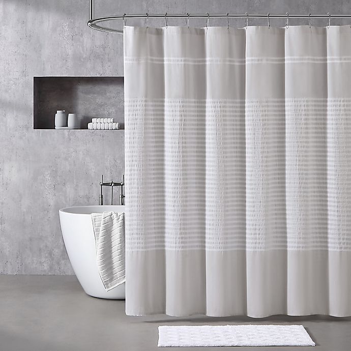 Vera Wang Seersucker Stripe Shower Curtain