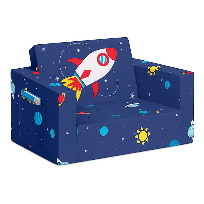 Delta Children® Cozee Flip-Out Convertible Chair in Blue Space