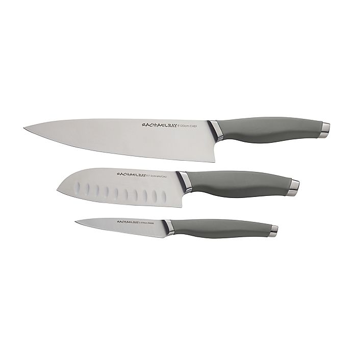 Rachael Ray™ 3-Piece Chef Knife Set in Grey