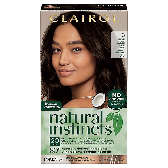 Clairol® Natural Instincts Demi-Permanent Hair Color in 3, Ebony Mocha Brown Black