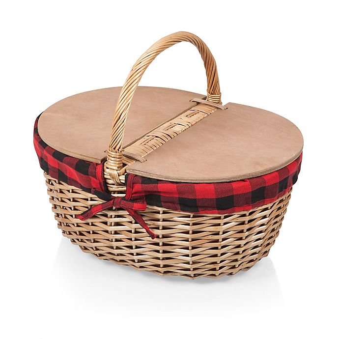 Picnic Time® Country Vintage Picnic Basket in Red