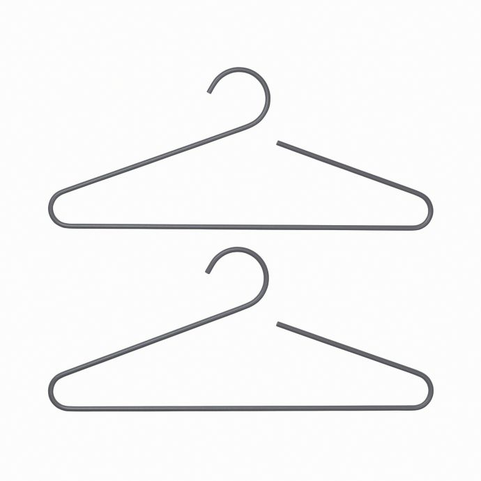 Blomus Curl Coat Hangers in Steel Grey (Set of 2) Bed Bath & Beyond