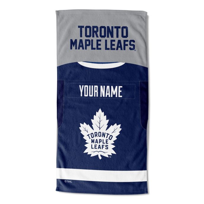 NHL Toronto Maple Leafs Jersey Personalized Beach Towel | Bed Bath & Beyond