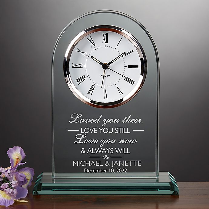 I Love You Wedding and Anniversary Table Clock