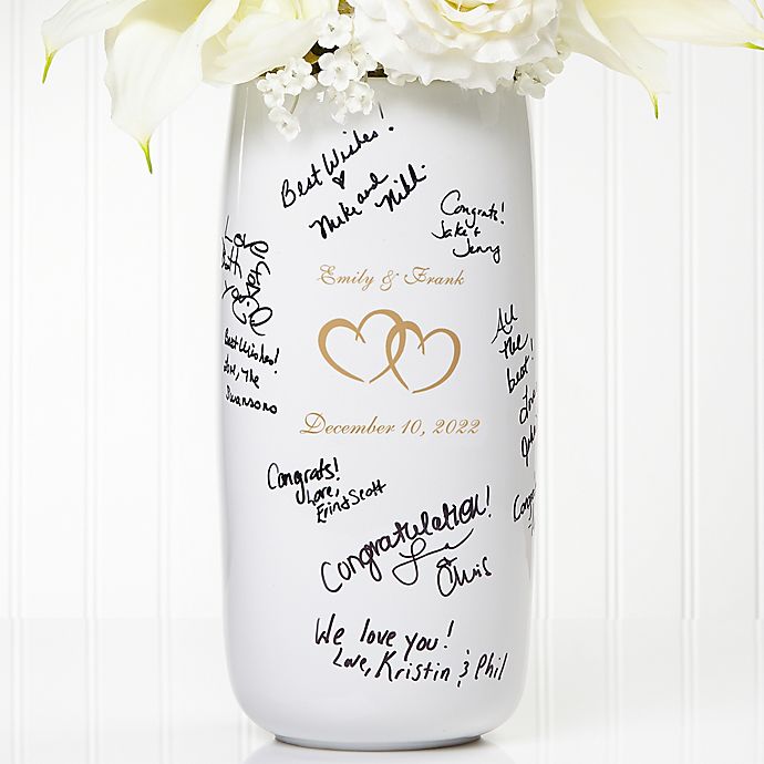 Joined Hearts Signature Ceramic Wedding Vase