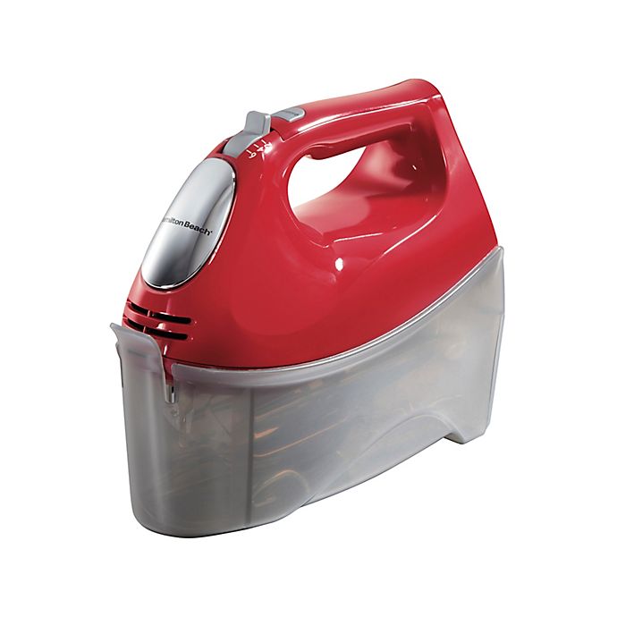 Hamilton Beach® Ensemble Hand Mixer with Snap-On Closure in Red