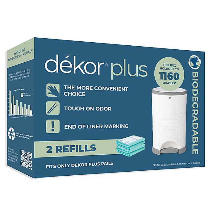 Dékor® Plus Hands-Free Biodegradable Diaper Pail Refills (2-Pack)