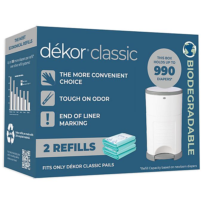 Dékor® Classic Hands-Free Biodegradable Diaper Pail Refills (2-Pack)