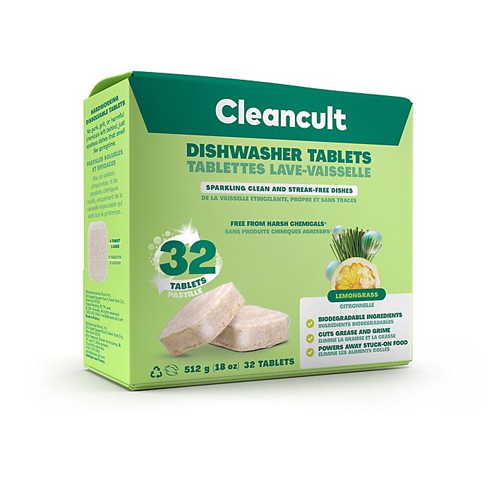 Cleancult 32-Count Dishwasher Tablets in Lemongrass