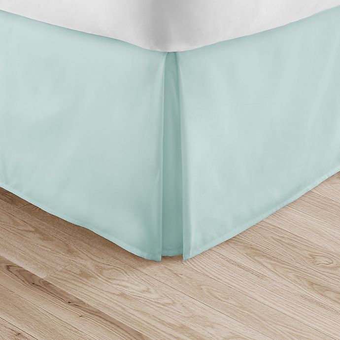Home Collection Pleated Twin  Bed Skirt in Aqua