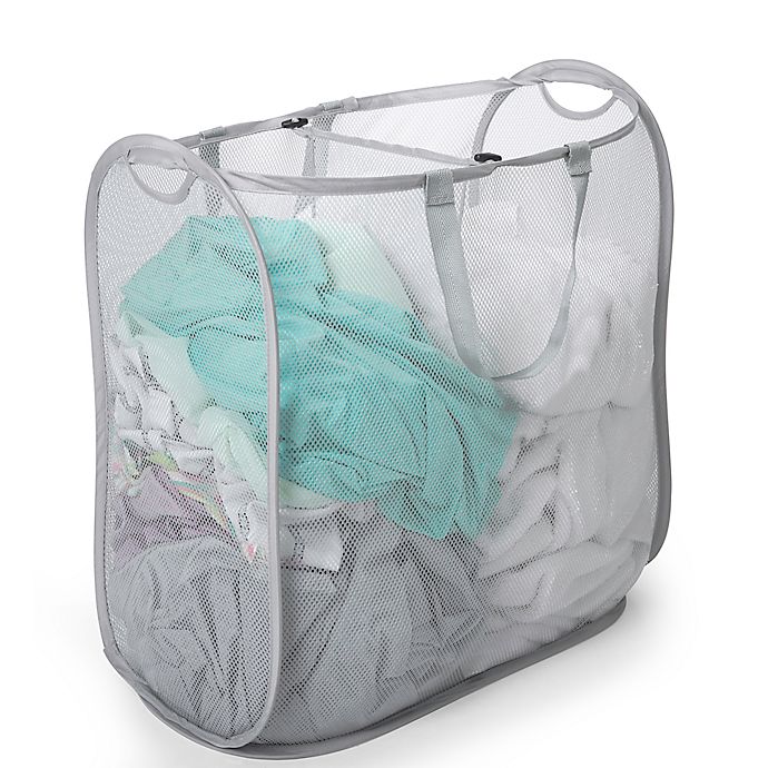 SimpleHouseware Mesh Pop-Up Laundry Hamper Basket With Side Pocket, Details about   2 Pack 