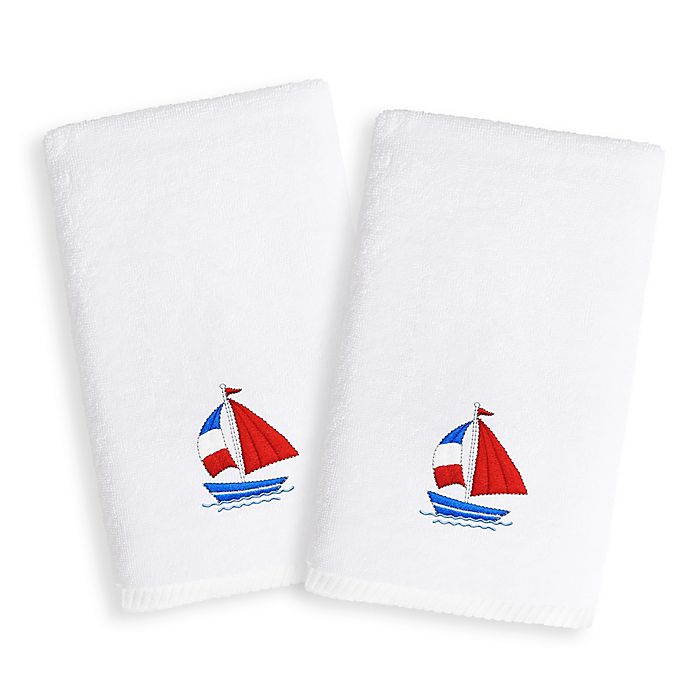 Jumping Beans® Ahoy Pirate Boat Hand Towel Hand Towel 25" x 16"  Cotton 
