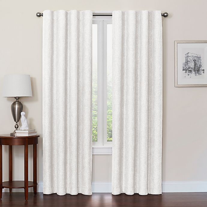 Quinn 108-Inch 100% Blackout Insulated Rod Pocket/Back Tab Curtain Panel in White (Single)