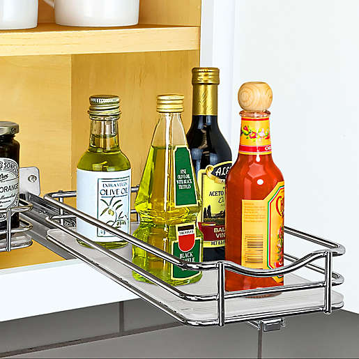 Pull Out Spice Rack Organizer In Chrome, Lynk Professional Slide Out Double Spice Rack Upper Cabinet Organizer